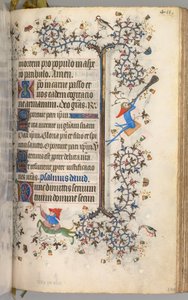 Kaarle Aatelisen, Navarran kuninkaan tunnit 1361-1425: fol. 200r, Teksti, c. 1405. tekijältä Master of the Brussels Initials and Associates