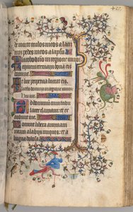 Kaarle Aatelisen, Navarran kuninkaan tunnit 1361-1425: fol. 203r, Teksti, c. 1405. tekijältä Master of the Brussels Initials and Associates