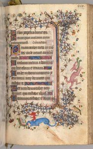 Kaarle Aatelisen, Navarran kuninkaan tunnit 1361-1425: fol. 204r, Teksti, c. 1405. tekijältä Master of the Brussels Initials and Associates