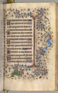 Kaarle Aatelisen, Navarran kuninkaan tunnit 1361-1425: fol. 206r, Teksti, c. 1405. tekijältä Master of the Brussels Initials and Associates