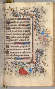 Kaarle Aatelisen, Navarran kuninkaan tunnit 1361-1425: fol. 207r, Teksti, c. 1405. tekijältä Master of the Brussels Initials and Associates