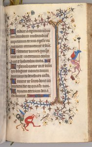 Kaarle Aatelisen, Navarran kuninkaan tunnit 1361-1425: fol. 212r, Teksti, c. 1405. tekijältä Master of the Brussels Initials and Associates