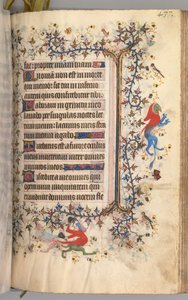 Kaarle Aatelisen, Navarran kuninkaan tunnit 1361-1425: fol. 213r, Teksti, c. 1405. tekijältä Master of the Brussels Initials and Associates