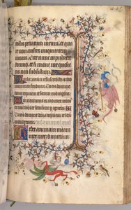 Kaarle Aatelisen, Navarran kuninkaan tunnit 1361-1425: fol. 217r, Teksti, c. 1405. tekijältä Master of the Brussels Initials and Associates