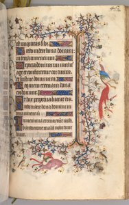 Kaarle Aatelisen, Navarran kuninkaan tunnit 1361-1425: fol. 225r, Teksti, c. 1405. tekijältä Master of the Brussels Initials and Associates