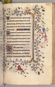 Kaarle Aatelisen, Navarran kuninkaan tunnit 1361-1425: fol. 236r, teksti, c. 1405. tekijältä Master of the Brussels Initials and Associates