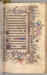 Kaarle Aatelisen, Navarran kuninkaan tunnit 1361-1425: fol. 237r, teksti, c. 1405. tekijältä Master of the Brussels Initials and Associates
