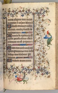 Kaarle Aatelisen, Navarran kuninkaan tunnit 1361-1425: fol. 243r, Teksti, c. 1405. tekijältä Master of the Brussels Initials and Associates