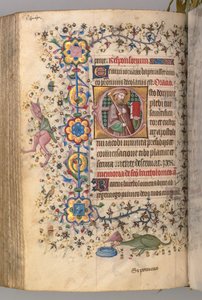 Kaarle Aatelisen, Navarran kuninkaan tunnit 1361-1425: fol. 266v, St. James, c. 1405. tekijältä Master of the Brussels Initials and Associates