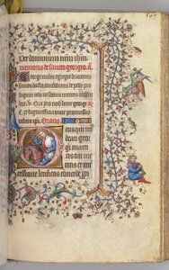 Kaarle Aatelisen, Navarran kuninkaan tunnit 1361-1425, fol. 278r, St. George, c. 1405. tekijältä Master of the Brussels Initials and Associates
