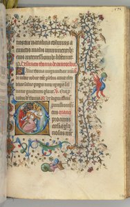 Kaarle Aatelisen, Navarran kuninkaan tunnit 1361-1425, fol. 282r, St. Thomas à Becket, c. 1405. tekijältä Master of the Brussels Initials and Associates