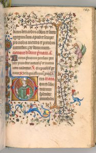 Kaarle Aatelisen, Navarran kuninkaan tunnit 1361-1425, fol. 289r, St. Germain, c. 1405. tekijältä Master of the Brussels Initials and Associates