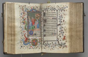 Kaarle Aatelisen, Navarran kuninkaan tunnit 1361-1425: fol. 79r, Teksti, c. 1405. tekijältä Master of the Brussels Initials and Associates