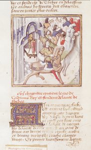 Ms 622 fol.9v Cadmus, Thebesin perustaja, Des Hommes Illustres, n. 1460 tekijältä Master of the Champion des Dames