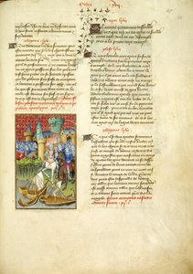 Harley 4431, fol.125, Telamonin armeija saapuu Troijaan, artikkelista Collected Works of Christine de Pisan