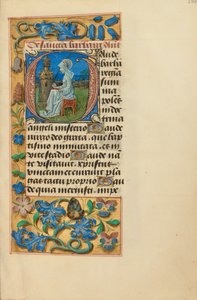 Alkukirjain G: Saint Barbara tekijältä Master of the Dresden Prayer Book