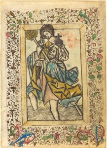 Pyhä Christopher tekijältä Master of the Dutuit Mount of Olives