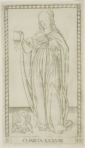 Hyväntekeväisyys, levy 38, Genii and Virtues tekijältä Master of the E Series Tarocchi