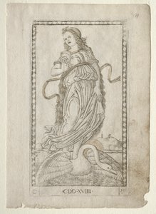 Clion historia Tarocchi-sarjasta D: Apollo and the Muses, #19, ennen vuotta 1467. tekijältä Master of the E Series Tarocchi