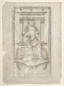 Mars Tarocchista, sarja A: Firmaments of the Universe, #45, ennen vuotta 1467. tekijältä Master of the E Series Tarocchi