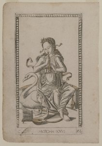 Musiikkia Tarocchista, sarja C: Liberal Arts, #26, ennen vuotta 1467. tekijältä Master of the E Series Tarocchi