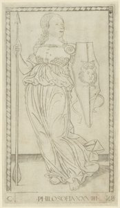 Filosofia, levy 28, Arts and Sciences tekijältä Master of the E Series Tarocchi
