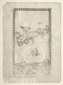 Aurinko Tarocchista, sarja A: Firmaments of the Universe, #44, ennen vuotta 1467. tekijältä Master of the E Series Tarocchi
