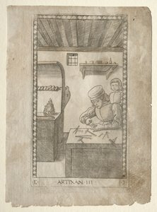 The Artisan from the Tarocchi, sarja E: Conditions of Man, #3, ennen vuotta 1467. tekijältä Master of the E Series Tarocchi