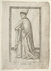 The Doge from the Tarocchi, sarja E: Conditions of Man, #7, ennen vuotta 1467. tekijältä Master of the E Series Tarocchi