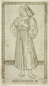 Kauppias, neljäs levy The Ranks and Conditions of Men -kirjasta tekijältä Master of the E Series Tarocchi