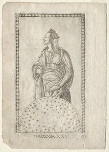 Tarocchin teologia, sarja C: Liberal Arts, #30, ennen vuotta 1467. tekijältä Master of the E Series Tarocchi