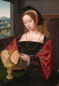 Lady lukee Pyhää Maria Magdalenaa, noin 1530.
