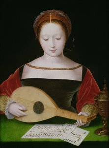 Maria Magdaleena soittaa luuttua