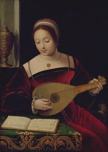 Maria Magdaleena soittaa luuttua