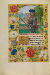 Pyhä Sebastian tekijältä Master of the First Prayer Book of Maximilian