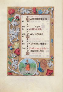 Kuningatar Isabella Katolisen, Espanjan kuningatar: Fol. 10v, syyskuu, c. 1500. tekijältä Master of the First Prayerbook of Maximillian