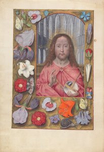 Kuningatar Isabella Katolisen, Espanjan kuningatar: Fol. 14v, Salvator Mundi, c. 1500. tekijältä Master of the First Prayerbook of Maximillian