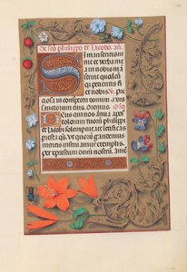 Kuningatar Isabella Katolisen, Espanjan kuningatar: Fol. 176r, c. 1500. tekijältä Master of the First Prayerbook of Maximillian
