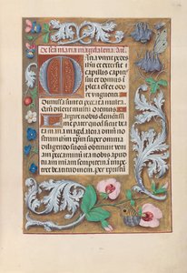 Espanjan kuningattaren Isabella katolisen tunteja:  Fol. 194r tekijältä Master of the First Prayerbook of Maximillian