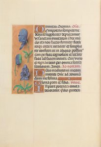 Espanjan kuningattaren Isabella katolisen tunteja:  Fol. 20v tekijältä Master of the First Prayerbook of Maximillian