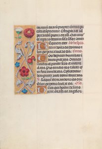 Kuningatar Isabella Katolisen, Espanjan kuningatar: Fol. 28v, c. 1500. tekijältä Master of the First Prayerbook of Maximillian
