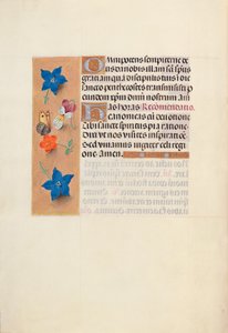 Kuningatar Isabella Katolisen, Espanjan kuningatar: Fol. 36v, c. 1500. tekijältä Master of the First Prayerbook of Maximillian