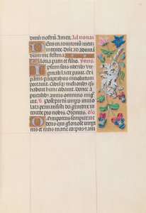 Kuningatar Isabella Katolisen, Espanjan kuningatar: Fol. 84r, c. 1500. tekijältä Master of the First Prayerbook of Maximillian