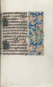 Tuntikirja Rouenin käyttö: fol. 101r, c. 1470. tekijältä Master of the Geneva Latini