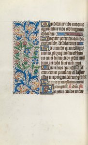 Tuntikirja Rouenin käyttö: fol. 104v, c. 1470. tekijältä Master of the Geneva Latini