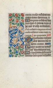 Tuntikirja Rouenin käyttö: fol. 105v, c. 1470. tekijältä Master of the Geneva Latini