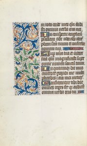 Tuntikirja Rouenin käyttö: fol. 106r, c. 1470. tekijältä Master of the Geneva Latini