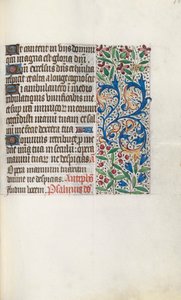 Tuntikirja Rouenin käyttö: fol. 107r, c. 1470. tekijältä Master of the Geneva Latini