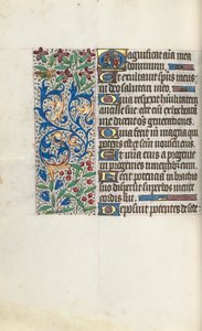 Tuntikirja Rouenin käyttö: fol. 107v, c. 1470. tekijältä Master of the Geneva Latini