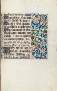 Tuntikirja Rouenin käyttö: fol. 108r, c. 1470. tekijältä Master of the Geneva Latini